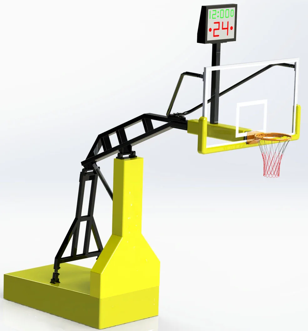 LDK sports equipment High Quality Manual Hydraulic Basketball Stand Professional Basketball Backstop outdoor basketball hoop
