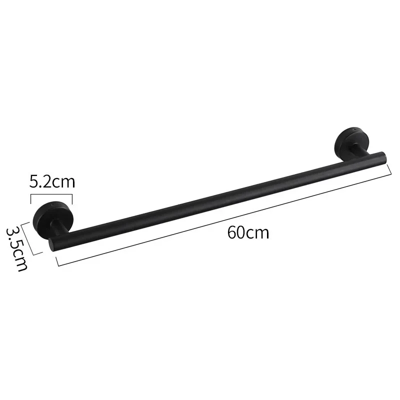WEKIS Best Selling Bathroom Hardware Set Black Bathrobe Hanging Hook Towel Handle