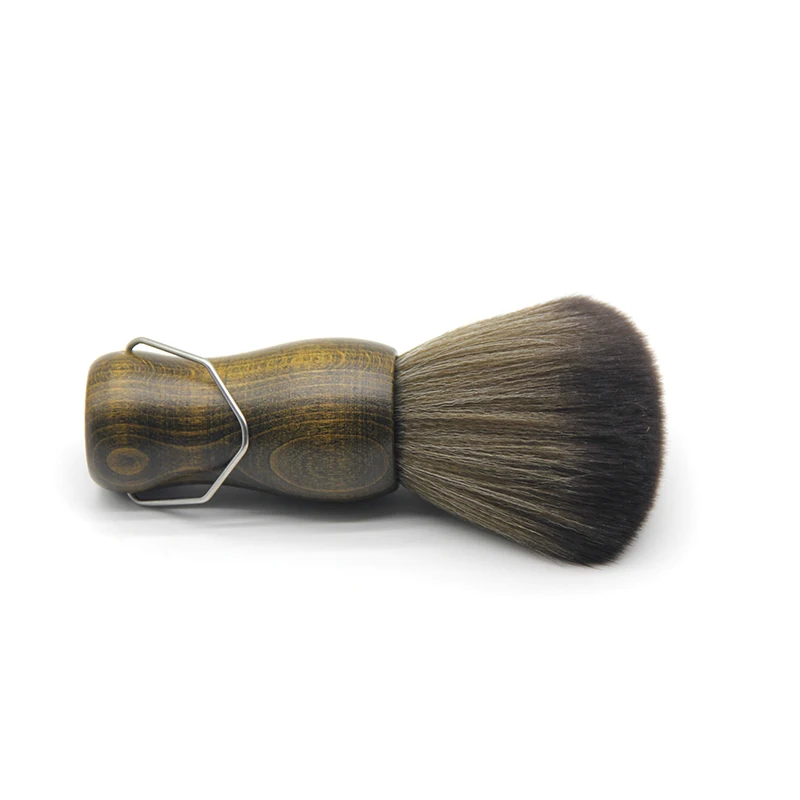 Salon Hair Cutting Neck Duster Brush With Wood Handle for Hair Stylist Professional Barber Hair Cleaning Styling Tool