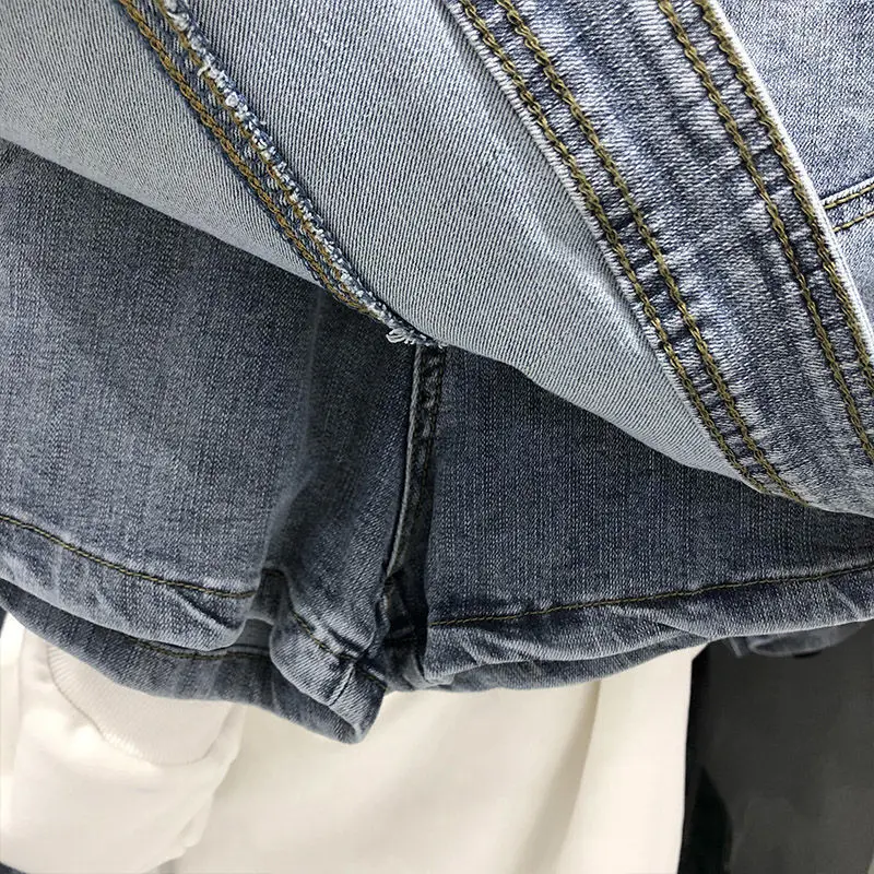 Summer brocken hole Women Denim Summer Shorts bale Zipper Fly Pockets Frayed Raw Ripped Denim short jeans for women