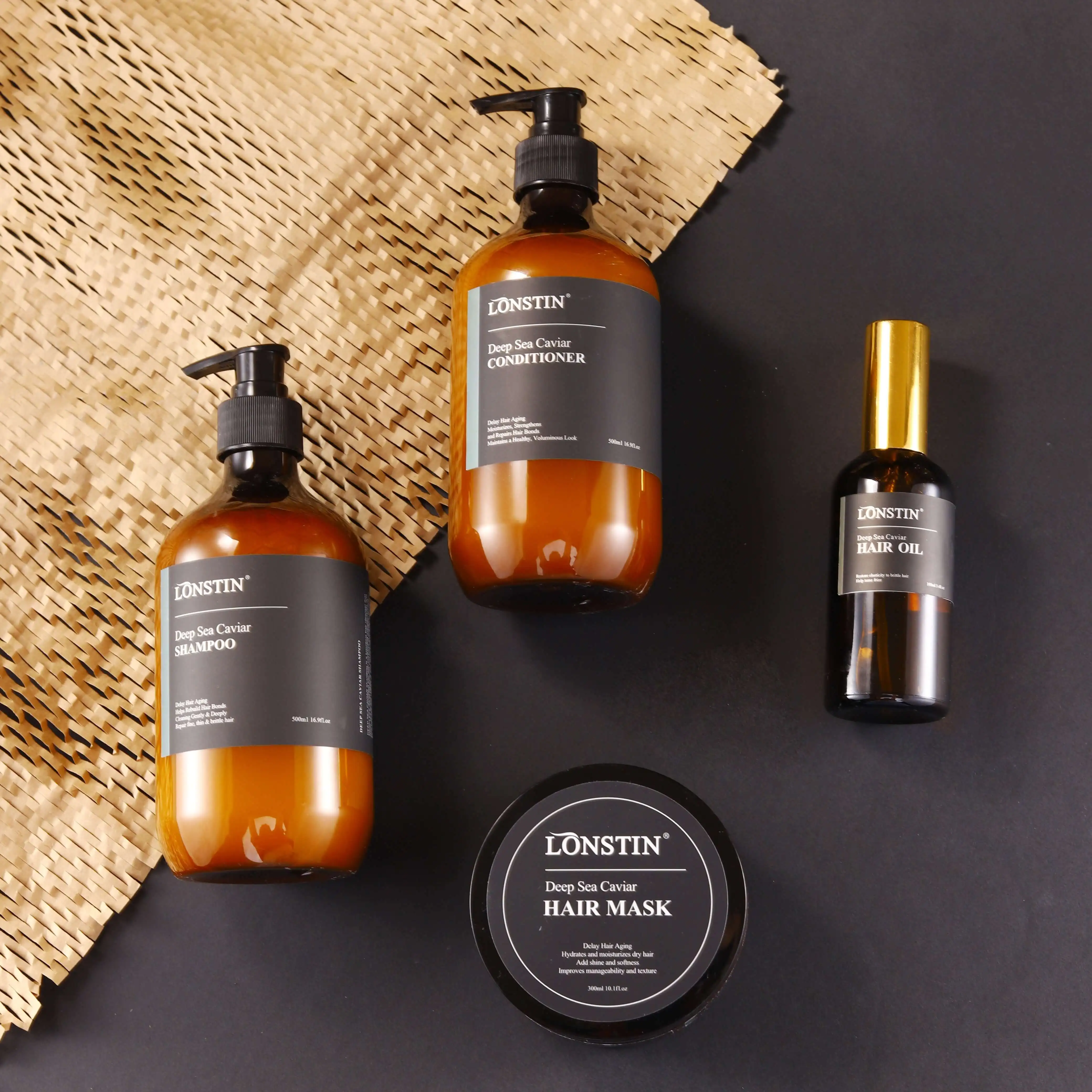 Wholesale OEM Private Label Custom Natural Caviar Extract Hair Care Products Organic Caviar Essential Oil