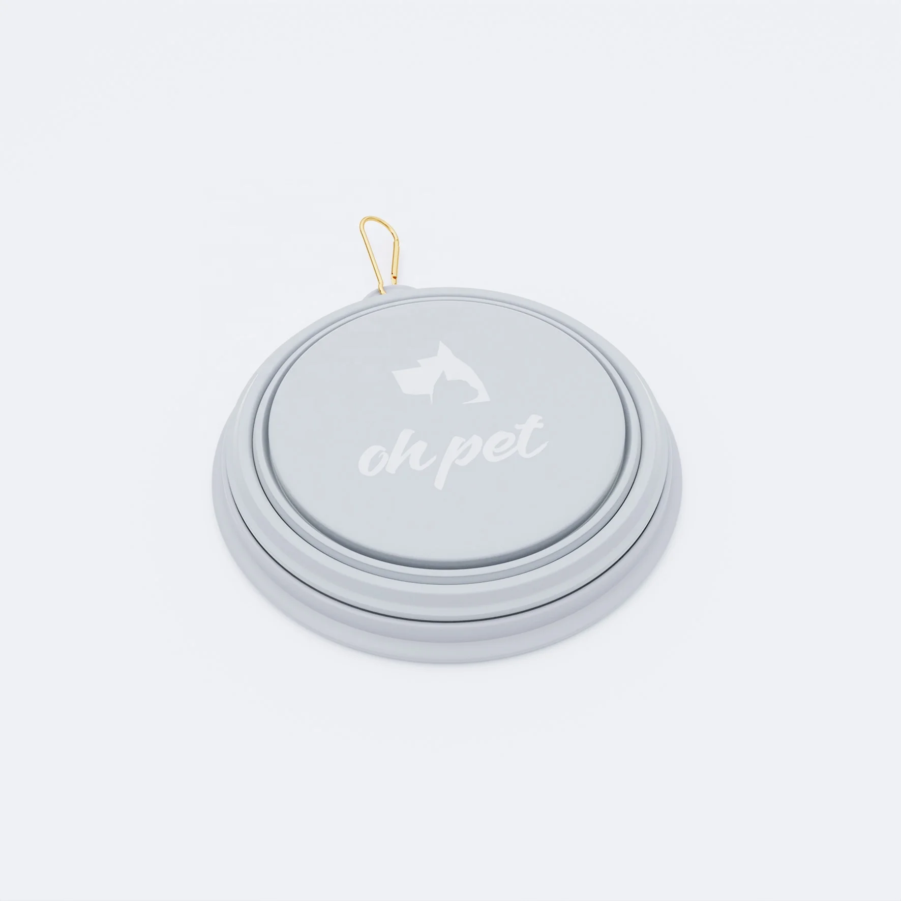 BPA- Free personalized Custom Travel Pet water feeding bowl Foldable Portable Folding Collapsible Food-Grade Silicone dog bowl