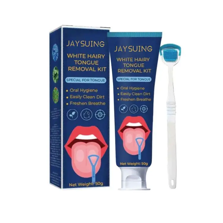 Jaysuing Oem Odm Tongue Coating Cleaning Gel Scraping Artifact Fresh Breath to Remove Oral Odor Set
