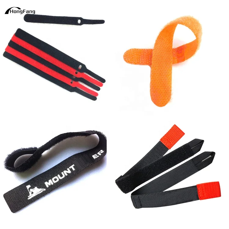 Multiple Colors Reusable Carry Hook Loop Cable Tie Wraps