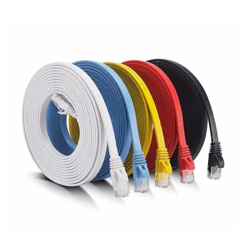Патч-корд UTP Cat6 с сертификацией CE/RoHS, плоский Ethernet-кабель Cat6, кабель 100 футов, кабель RJ45