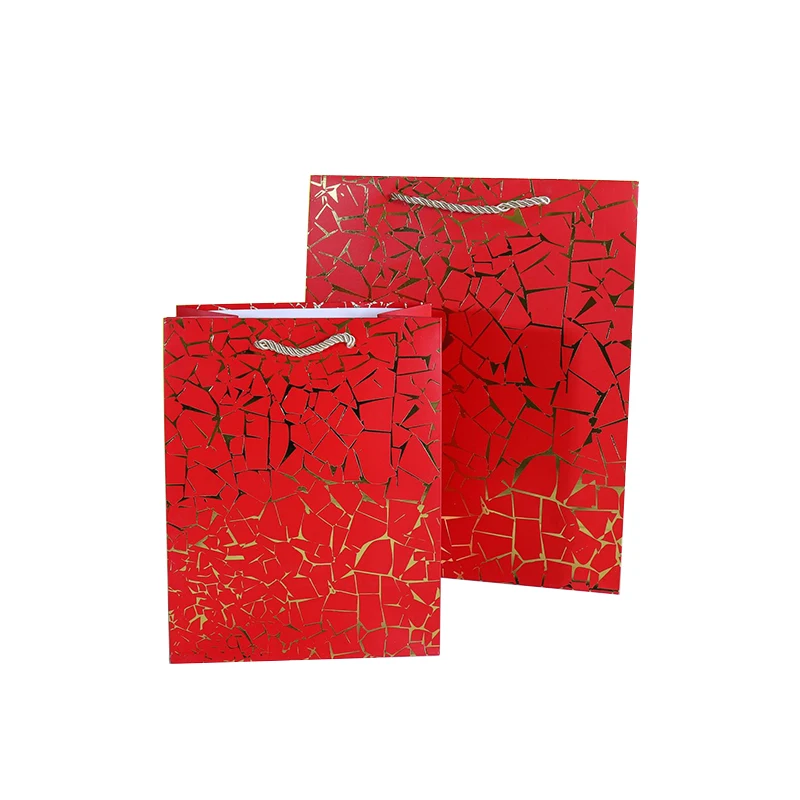 Kairui New High-end Beaming Colorful Golden Luxury Custom Festvail Gifts Packaging Paper Bag