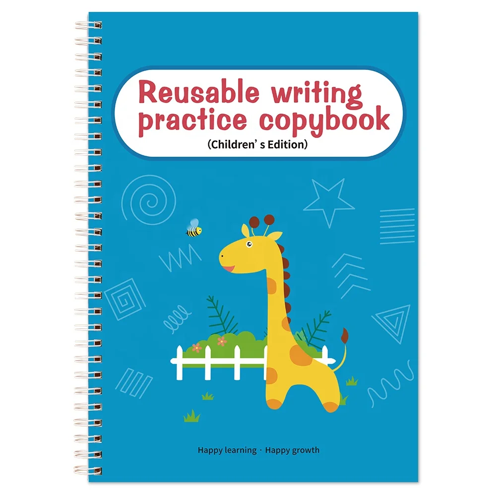 
2021 high quality reusable wipe-clean tracing writing practice copybook 