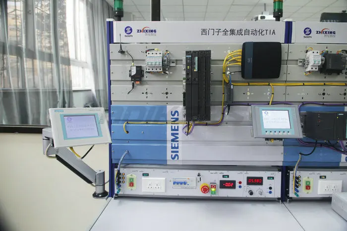 allen bradley lcd stepper motor control  plc hmi servo mecatronics training kits simulator software auto educational equipment