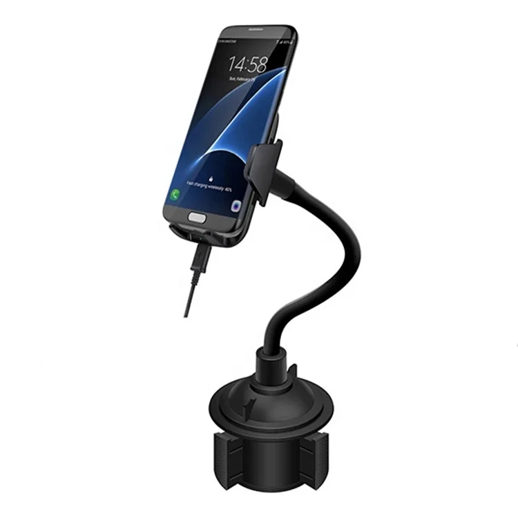 Car Cup Holder Phone Mount, Adjustable Gooseneck Cell Phone Holder with 360 Rotatable Cradle for iPhone Xs/X//Samsung s10