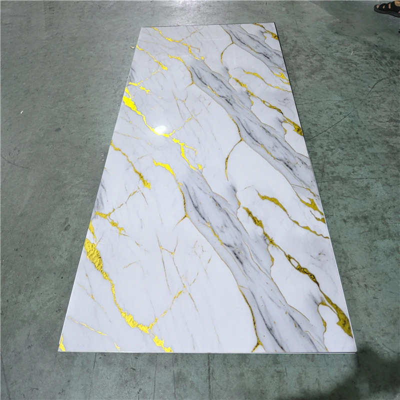 Professional Supply  Uv Marble Sheet Production Line Pvc Marble Sheet Tv Wall Pvc Uv Board