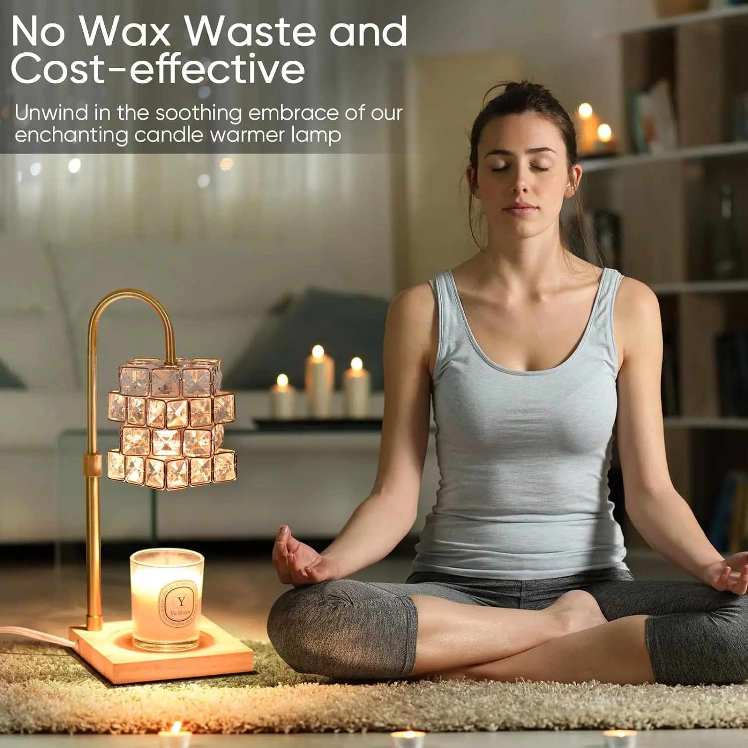 Wood Base Candle Warmer Wholesale Lamp Aromatherapy Wax Oil Melting Table Candle Burning Lamp Home Decor