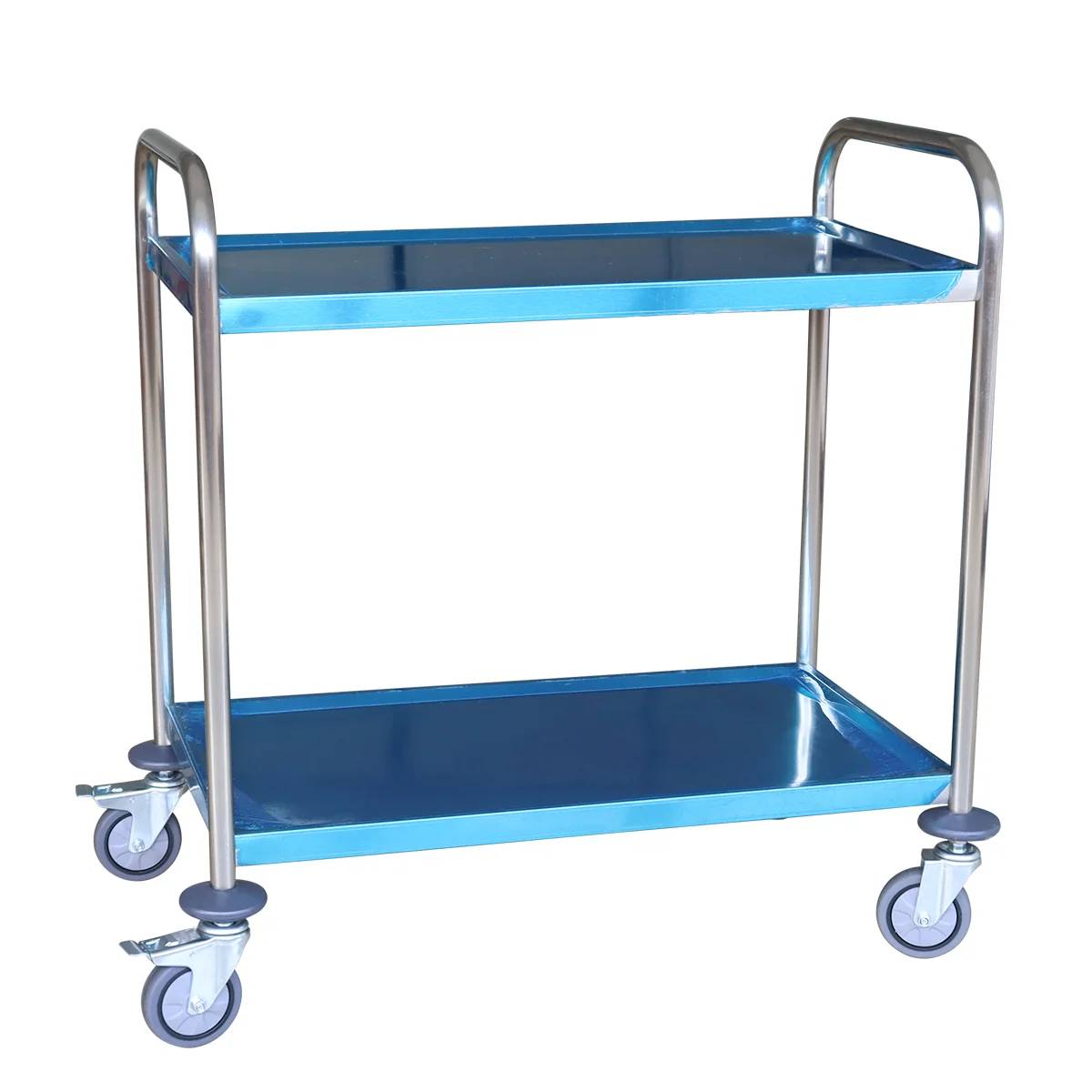 Corrosion Resistance Repulsion Stainless Steel Workbench Kitchen Trolley Cart with Adjustable Under shelf