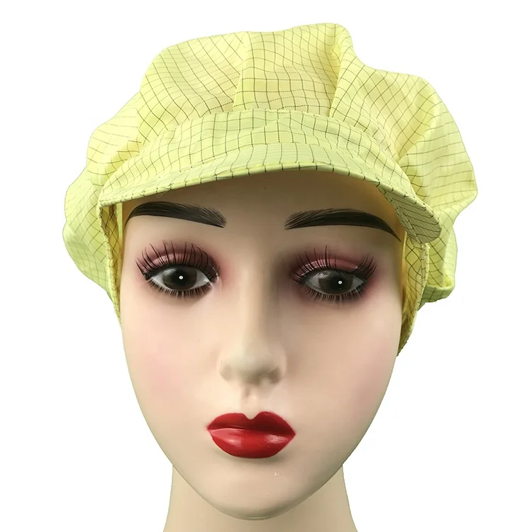 Worker Wear Customized ESD Cap Clean Room Hat Dust-free Anti-static Work Cap
