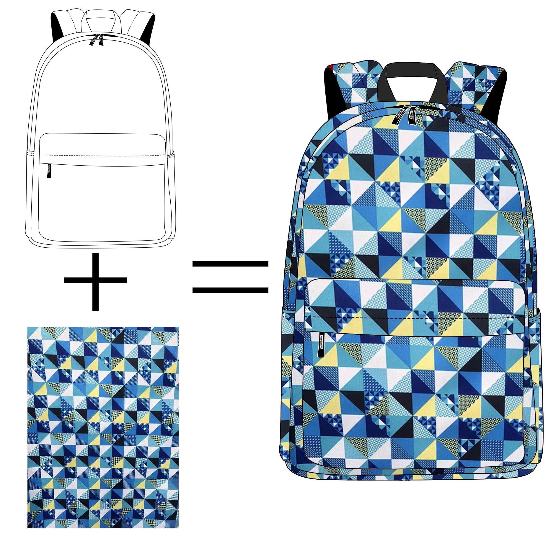 Low MOQ Small Quantity Custom Print Pattern and Logo Custom Design Backpack with Logo Custom bags