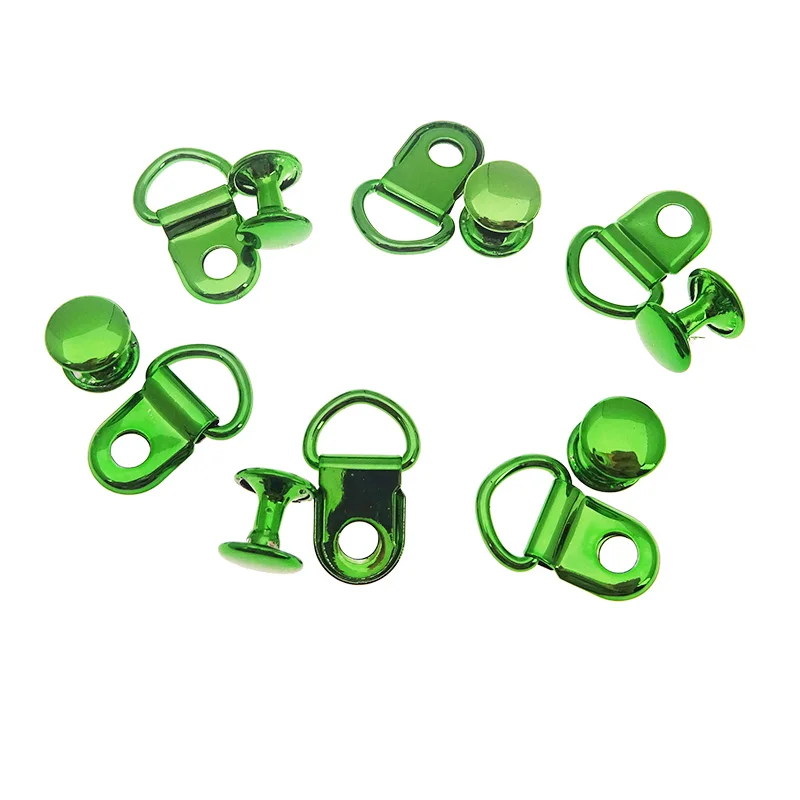 Bags Parts Accessories Green Metal D-Rings Shoes Picture Frame Straps Hangers Double Rivet Stud Boots