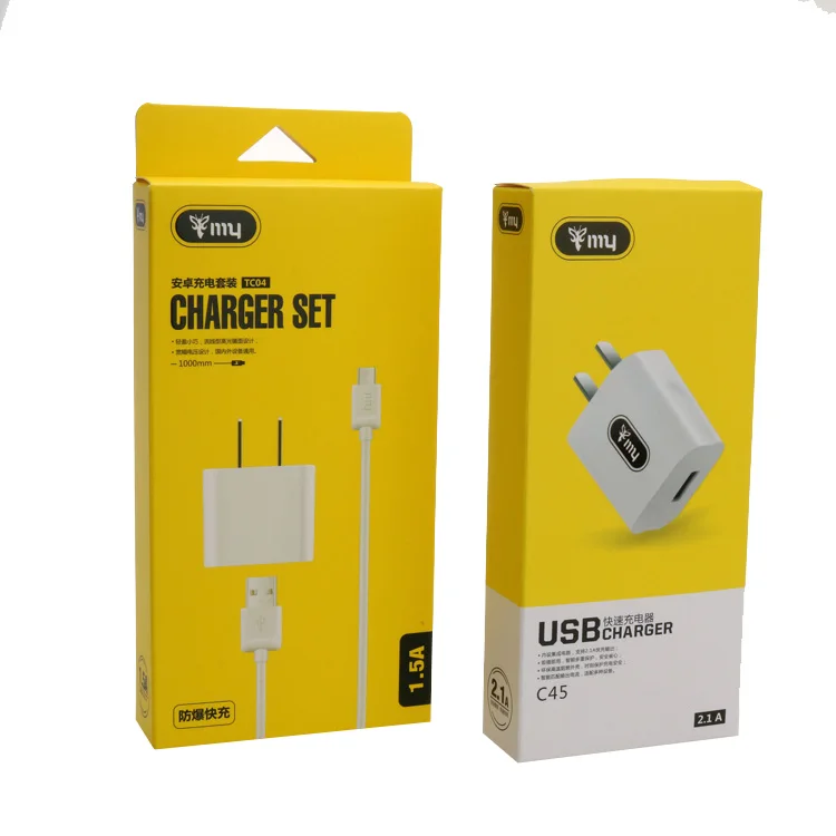 Пользовательская печать телефона зарядное устройство USB кабель упаковочная коробка для мобильных аксессуаров бумага