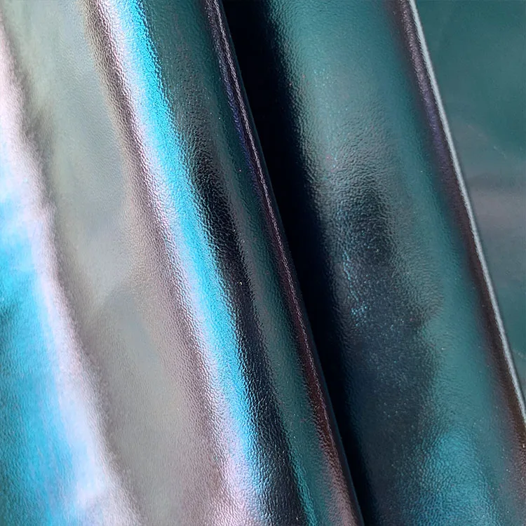 China leather Laser pu leather  Rainbow glitter fabric Transfer film leather