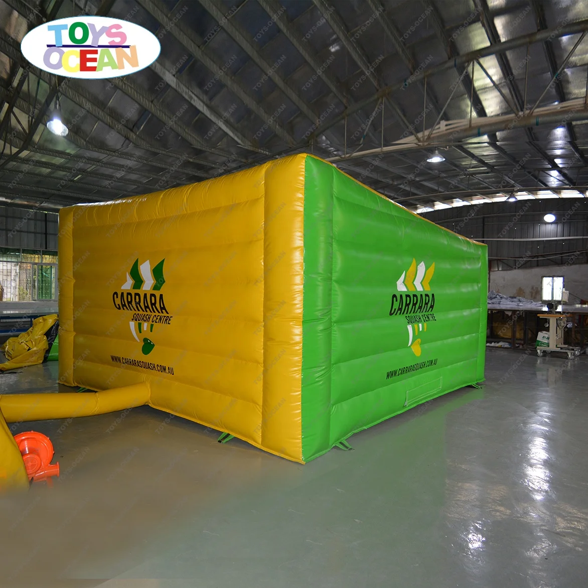 Inflatable squash court comes to Covenant Inflatable shooting game