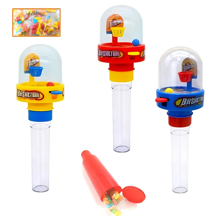 Funny surprise gift mini slam dunk toys basketball game plastic candy toy for kid
