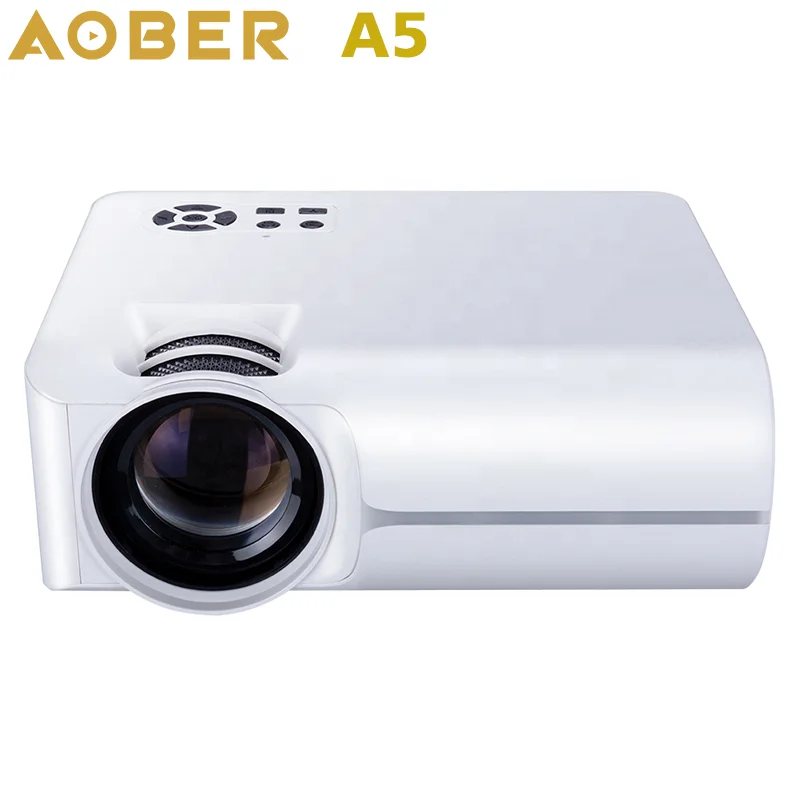 Mini HD LED LCD Projector 720p 3D 4K Video Factory OEM ODM AOBER A10 Android 9.0/11 Smart Wifi USB 200 Ansi Lumen