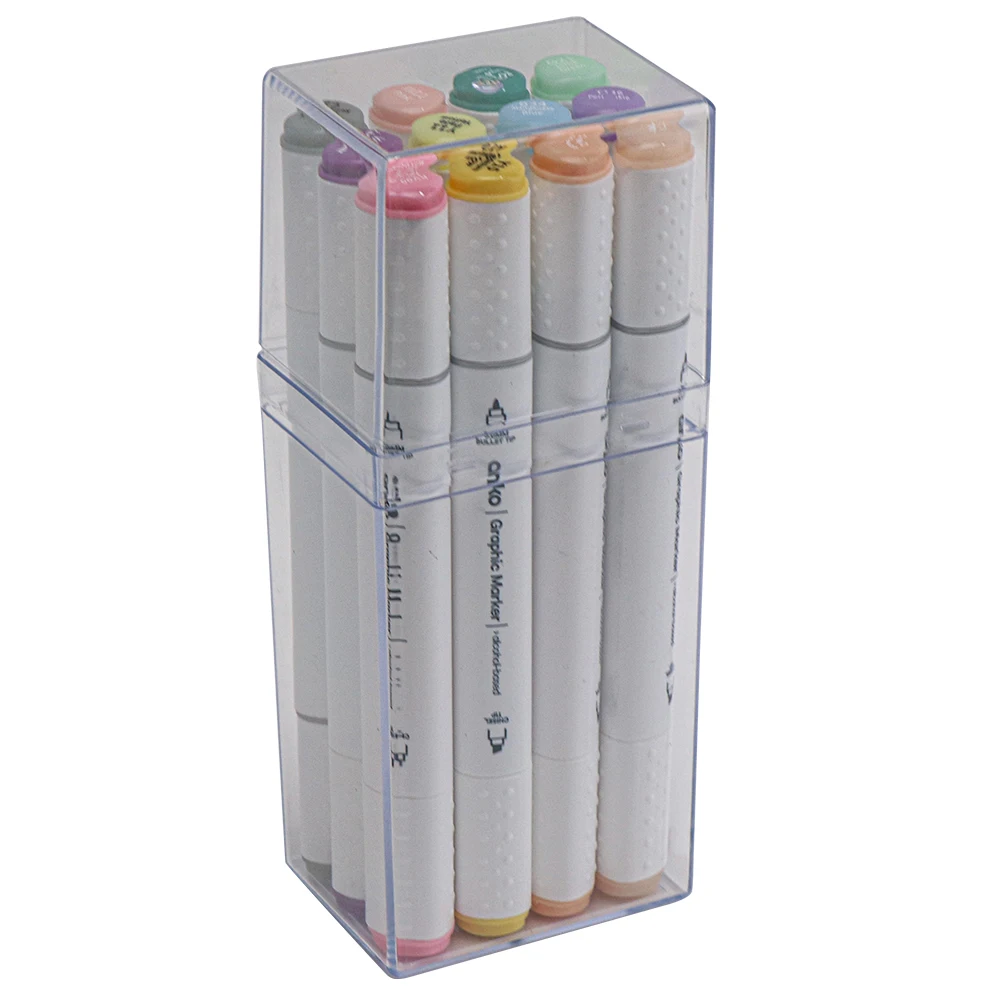 Non-toxic Paint Fineline Double Ended Sketch Markers Dual Tip Twin Drawing Alcohol Permanent Art Maga Marker Pen Set