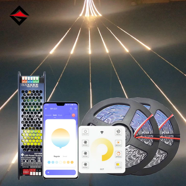 Factory 24v Chasing flowing Running Water tunable white Dream Color led strip lights