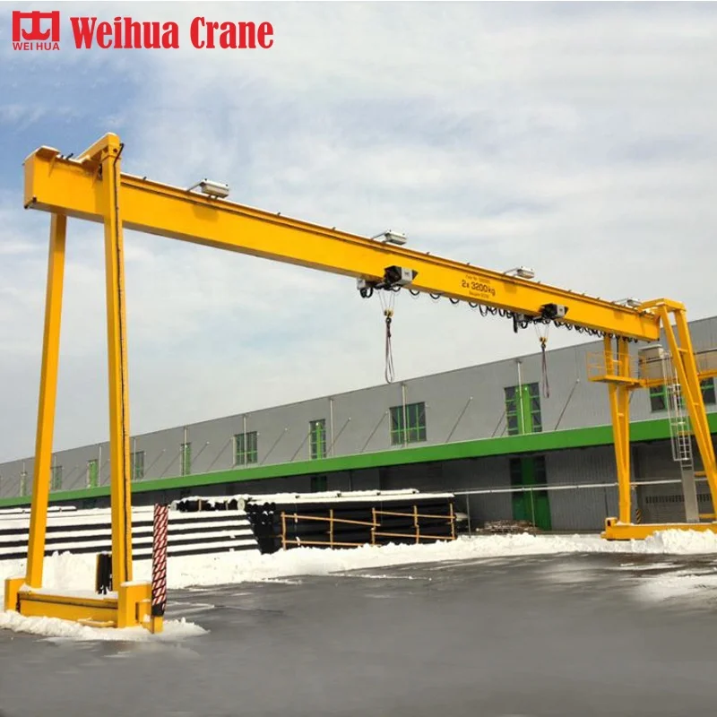 WEIHUA 10 ton single girder wireless remote control gantry crane