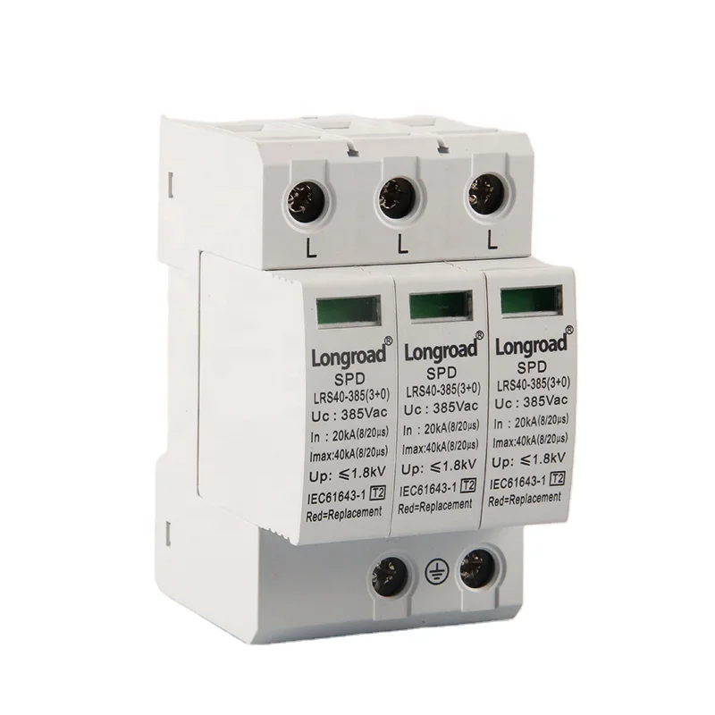 Home Electrical Protection Device Three Phase Lightning Arrester For Sale