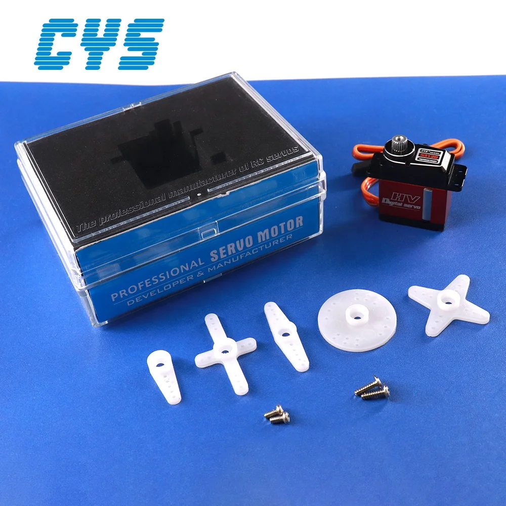 CYS-S3120 Titanium Gear Coreless Servo Motor High-Speed 450 Helicopter RC Parts Micro Size Full Metal Case Unisex Toy for Boys
