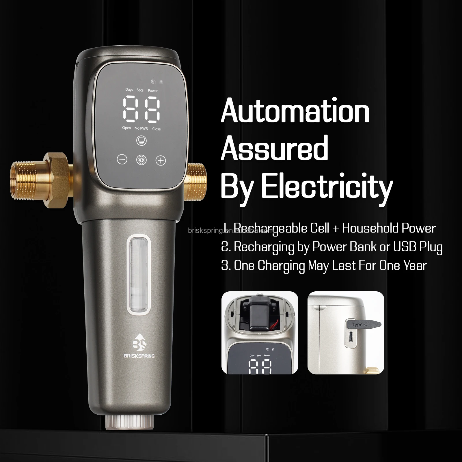 Reusable BPA-free First Stage Household Spin Down Sediment Water Filter for Residential Homes