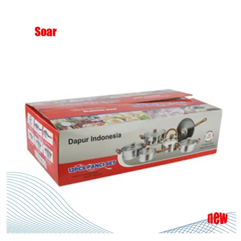 Wholesale Pots Pans Set 12 Pieces Stainless Steel Nonstick Cookware Sets For Home