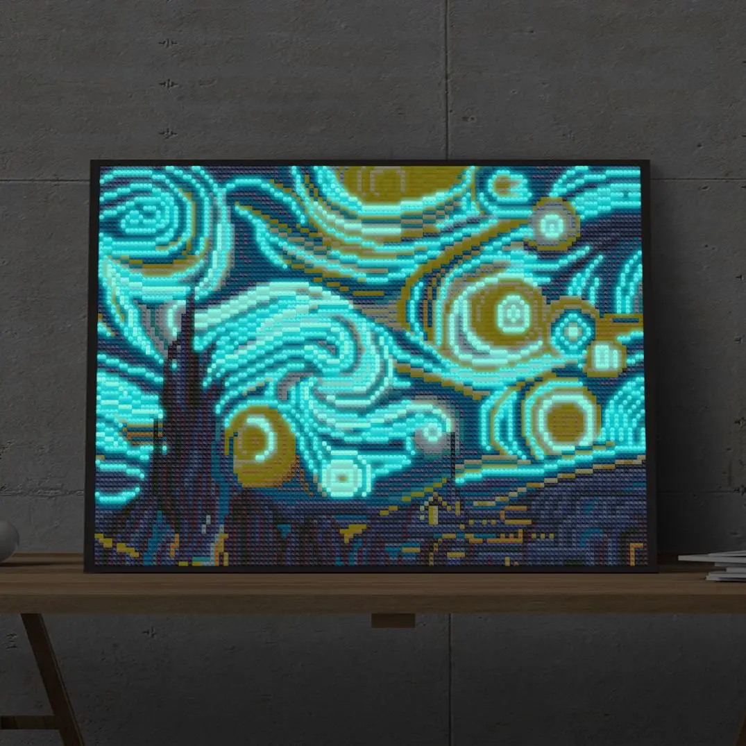 Diamond Painting Luminous Art Work Glowing In Dark Diy Kit For Kids And Adult