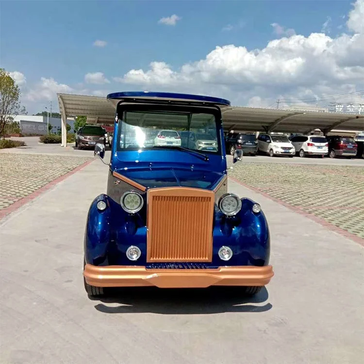 
12-seaters custom sightseeing car electric vintage car spot real estate tour house reception car Luxury Tourist Shuttle Bus 