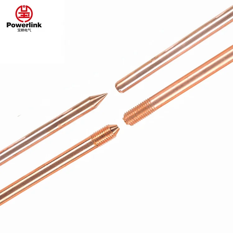 Threaded Copper Bonded grounding Earth Rod