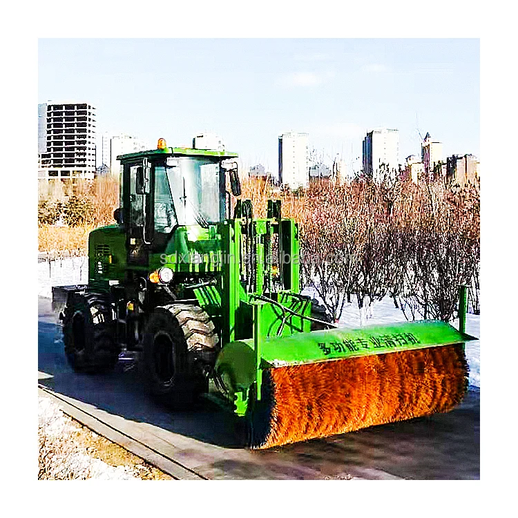 High Efficiency Snow Sweep Machine High Powered Snow Thrower Blower Brush Snow Sweeper