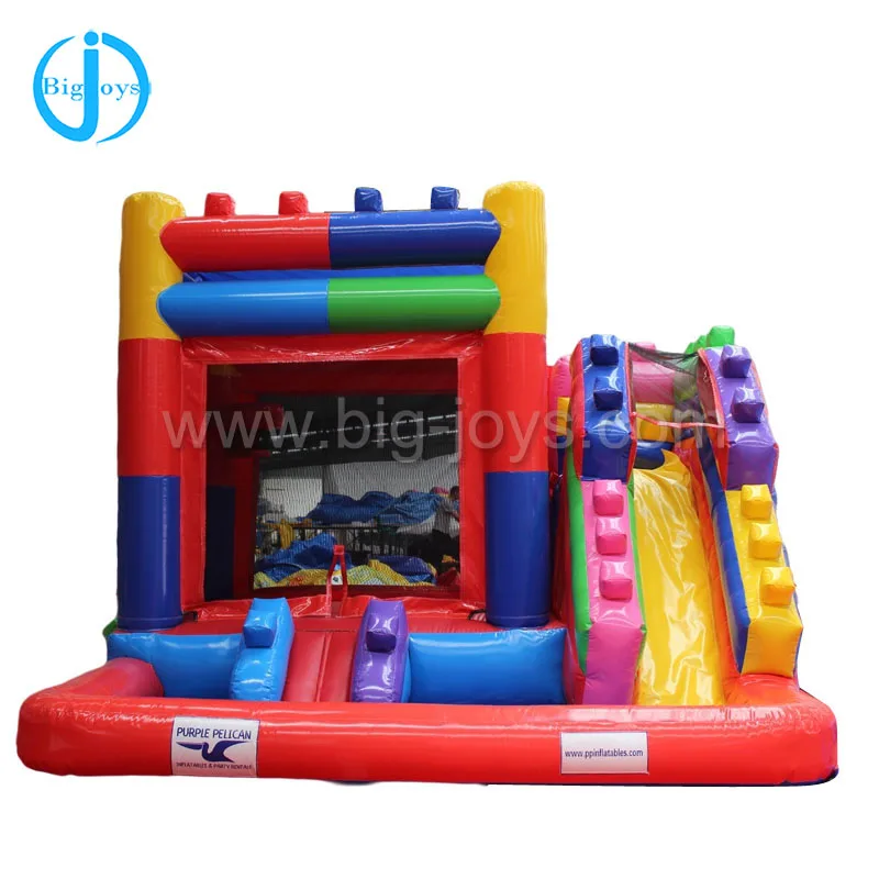 block brick theme inflatable air bouncer