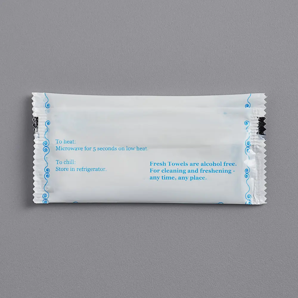 travel customized disposable cotton restaurant wipe moist facial towel