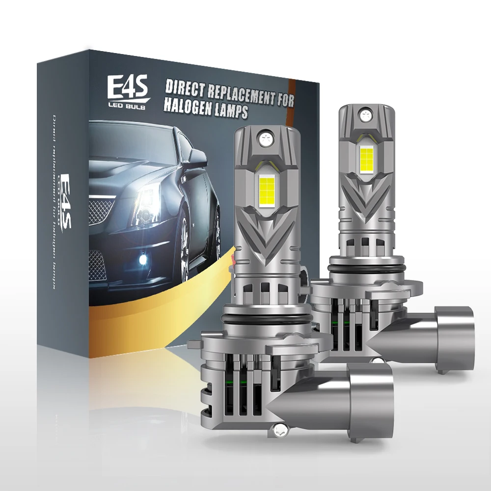 Hot Selling E4S Led Headlight Bulbs HB4 9006 HB3 9005 With GC-7535 LED Chips 7500LM Copper Tube PCB 12V MINI Car LED Headlight