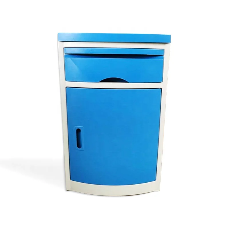 High Quality Hospital Storage Furniture Economic Hospital Bed Side Cabinet D1 ABS Plastic Medical Bed Side Cabinet