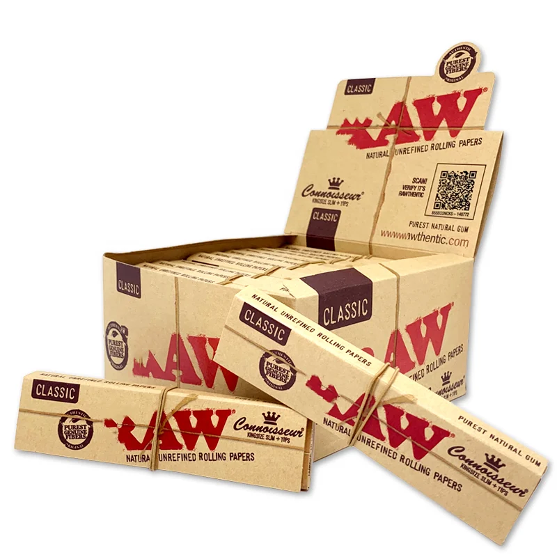 High Quality king size rolling papers unbleached 1 1/4 size organic Classic r aw  Big bambu o cb 78x44mm Slim paper