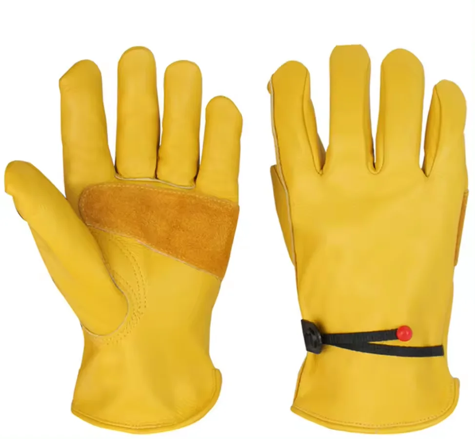 Wholesale Construction Hand Garden Work Safety Gloves Protective Gear Working Gloves Mittens Safety Hand Goatskin Leather Gloves