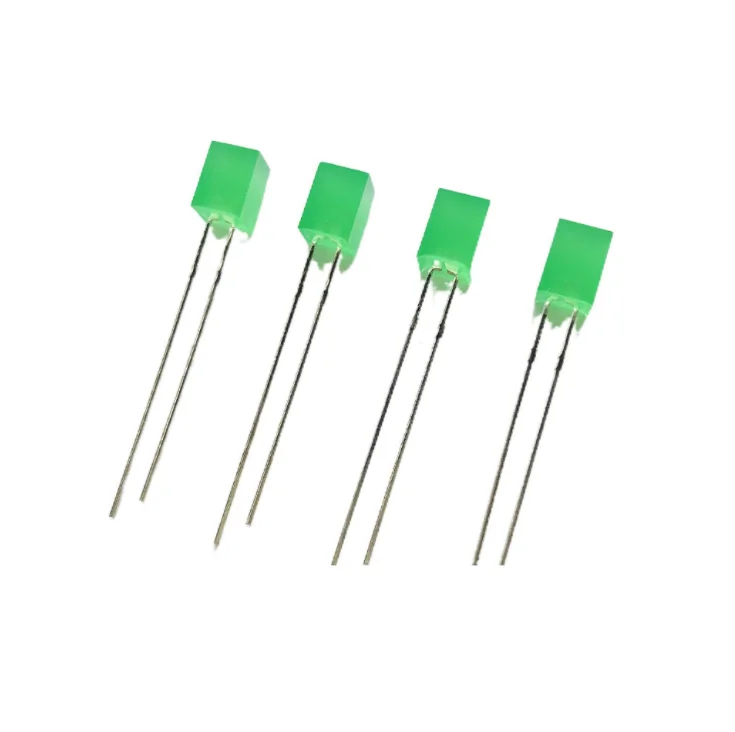 JuHong 2*5*5 мм Прямоугольный рассеянный короткие ножки излучающие красные светодиодные диоды 257 квадратный желтый DIP светодиодный Диод для подсветки