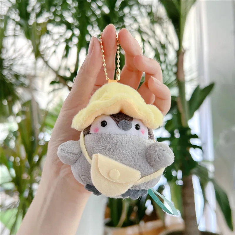 Japanese Mini Cute Penguin Plush keychains toys Outfit Kid Gift kawaii Stuffed animal toys Penguin Doll Dressed Plush keychain
