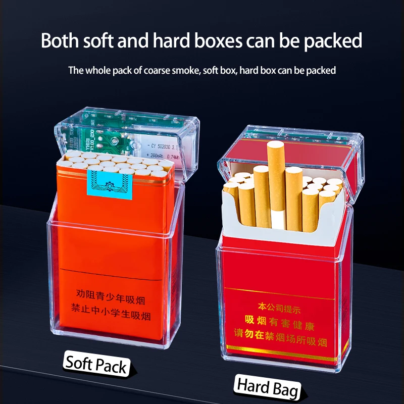 COOL COLORFUL LIGHTS CIGARETTE CASE WITH LIGHTER  AUTO-CASE , IGNITION AND STORAGE  CIGARETTE CASE