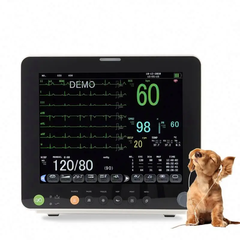 Vet High-Quality 12.1 inch Multi Parameter Monitor for Veterinary use