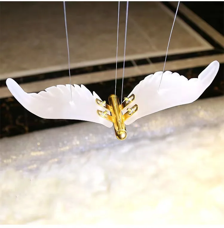 Bird Light Modern Glass Wild Goose Chandelier Living Room Dining Room Decorative Bird Chandelier For Hotel Villa