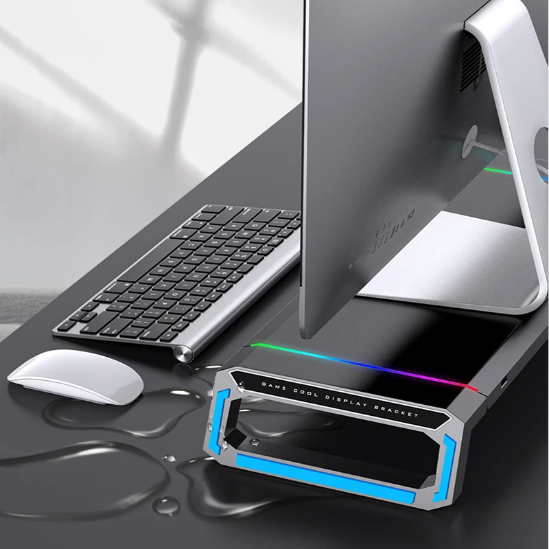 Высокое качество алюминиевый монитор стенд держатель для ноутбука с 4 USB зарядным портом стоячий