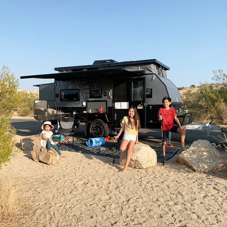 Камеры ECOCAMPER Touring новинка 2023 13 футов гибридный мини-фургон 4 человек жиклер поп-топ фургон с душевой