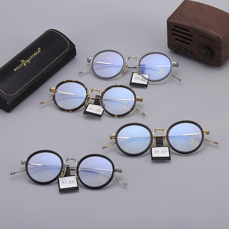 Vintage Glasses Frame Men Prescription Myopia Optical Titanium Alloy Eyeglasses Frame Women Luxury Brand Eyewear