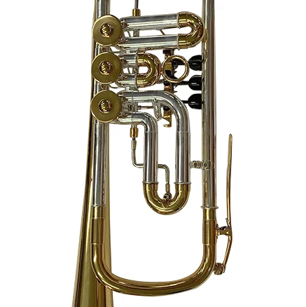Higher standard nice sound rotary valve Bb professional trumpet
